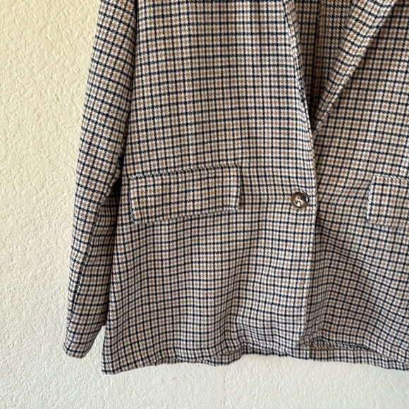 Women’s Houndstooth blazer jacket Size Large - Picture 4 of 12